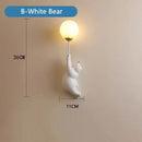 Modern bear moon wall lamp for kids bedroom kids decor