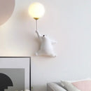 Modern bear moon wall lamp for kids bedroom kids decor