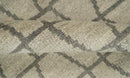 Modern Beige and Brown Geometric 5x7 Blended Wool Flatwoven Area Rug