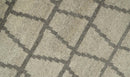 Modern Beige and Brown Geometric 5x7 Blended Wool Flatwoven Area Rug