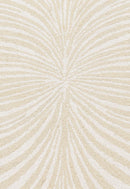 Modern Beige Blossom Hand Tufted 5x5 Wool Rug