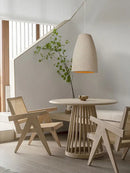 Modern beige cement led chandelier bedroom pendant light