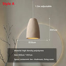 Modern beige cement led chandelier bedroom pendant light