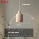 Modern beige cement led chandelier bedroom pendant light
