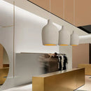 Modern beige cement led chandelier bedroom pendant light