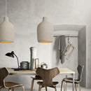 Modern beige cement led chandelier bedroom pendant light