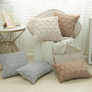 Modern beige diamond solid embroidery cushion cover living room