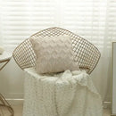 Modern beige diamond solid embroidery cushion cover living room