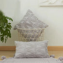 Modern beige diamond solid embroidery cushion cover living room