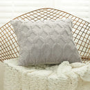 Modern beige diamond solid embroidery cushion cover living room
