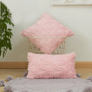 Modern beige diamond solid embroidery cushion cover living room
