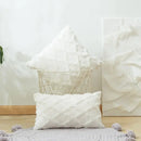 Modern beige diamond solid embroidery cushion cover living room