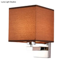 Modern beige fabric shade wall light bedroom e26 e27 sconce