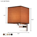 Modern beige fabric shade wall light bedroom e26 e27 sconce