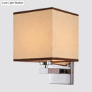 Modern beige fabric shade wall light bedroom e26 e27 sconce