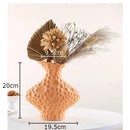 Modern beige frosted ceramic vase textured living room decor