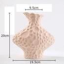 Modern beige frosted ceramic vase textured living room decor