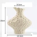Modern beige frosted ceramic vase textured living room decor