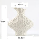 Modern beige frosted ceramic vase textured living room decor