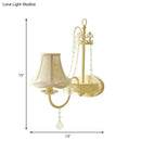 DecorBites™ Modern Metal Bell/Candle Wall Mount Lamp: 1-Light Sconce Fixture with Crystal Bead, Yellow