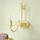 DecorBites™ Modern Metal Bell/Candle Wall Mount Lamp: 1-Light Sconce Fixture with Crystal Bead, Yellow