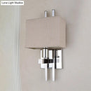 Modern beige ribbed fabric wall sconce bedroom light e12 e14 110v-120v