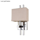 Modern beige ribbed fabric wall sconce bedroom light e12 e14 110v-120v