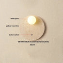 Modern beige stone led wall light bedroom fixture