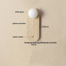 Modern beige stone led wall light bedroom fixture