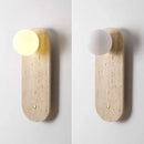 Modern beige stone led wall light bedroom fixture