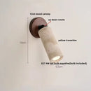 Modern beige travertine copper led wall lamp bedroom light
