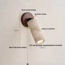 Modern beige travertine copper led wall lamp bedroom light