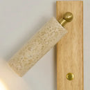 Modern beige travertine copper led wall lamp bedroom light