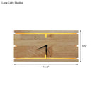 Modern beige wooden led wall clock living room 110v-120v 220v-240v