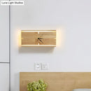 Modern beige wooden led wall clock living room 110v-120v 220v-240v