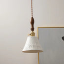 Modern bell ceramic led pendant light bedroom deer embossed decor