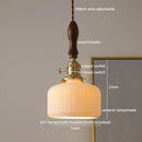 Modern bell ceramic led pendant light bedroom deer embossed decor