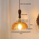 Modern bell ceramic led pendant light bedroom deer embossed decor