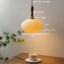 Modern bell ceramic led pendant light bedroom deer embossed decor