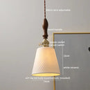 Modern bell ceramic led pendant light bedroom deer embossed decor