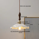 Modern bell ceramic led pendant light bedroom deer embossed decor