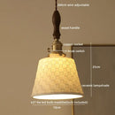 Modern bell ceramic led pendant light bedroom deer embossed decor