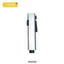 Modern bidet faucet set with coiled hose for bathroom
