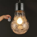 Modern big bulb led pendant light chrome kitchen glass fixture