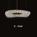Modern bird nest crystal pendant chandelier living room light