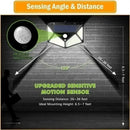 Modern black 100 led solar wall lights garden motion sensor security