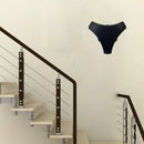 Modern black 3-light stairway sconce with triangle aluminum shade