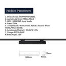 Modern black 60cm led track light office linear strip light