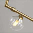 Modern black 7 light glass shade pendant light dining room