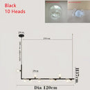 Modern black 7 light glass shade pendant light dining room